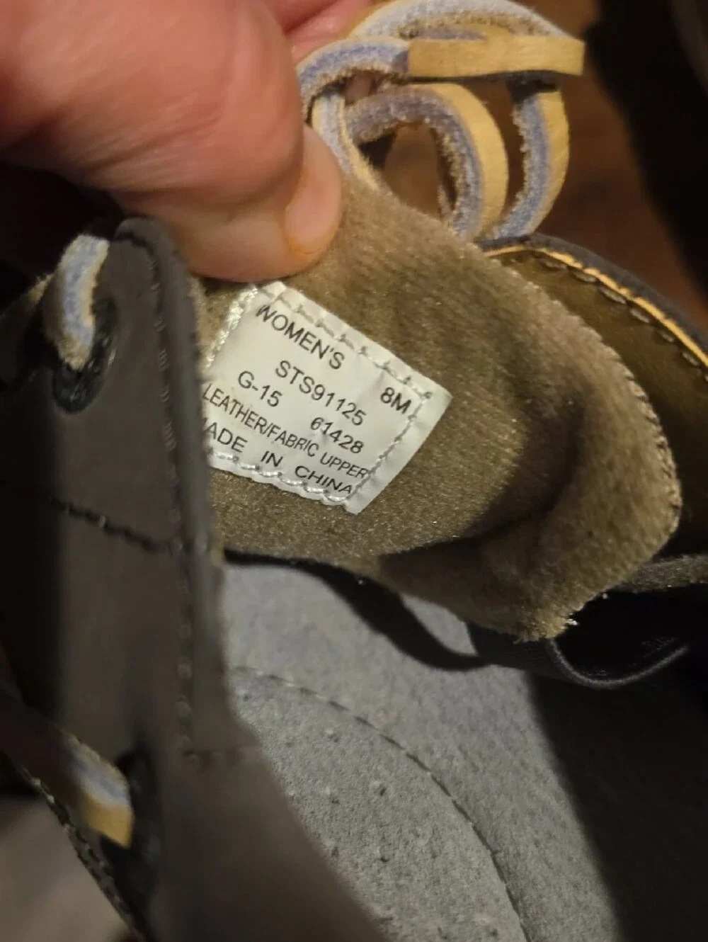 Sperry Men’s Gray and Cream Leather Boat Shoes